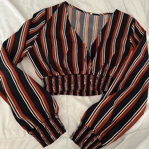 Cropped striped top